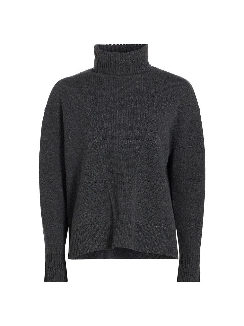 Womens Ribbed Cashmere Turtleneck product image