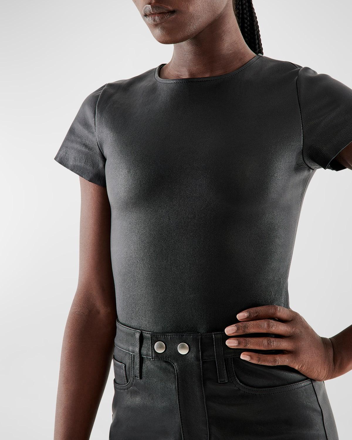 Womens Brando Stretch Leather Tee Product Image