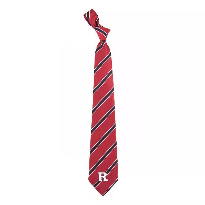 Mens Rutgers Scarlet Knights Striped Skinny Tie Product Image