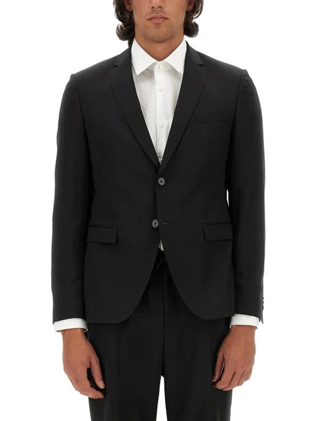 Single-breasted Jacket In Black Product Image