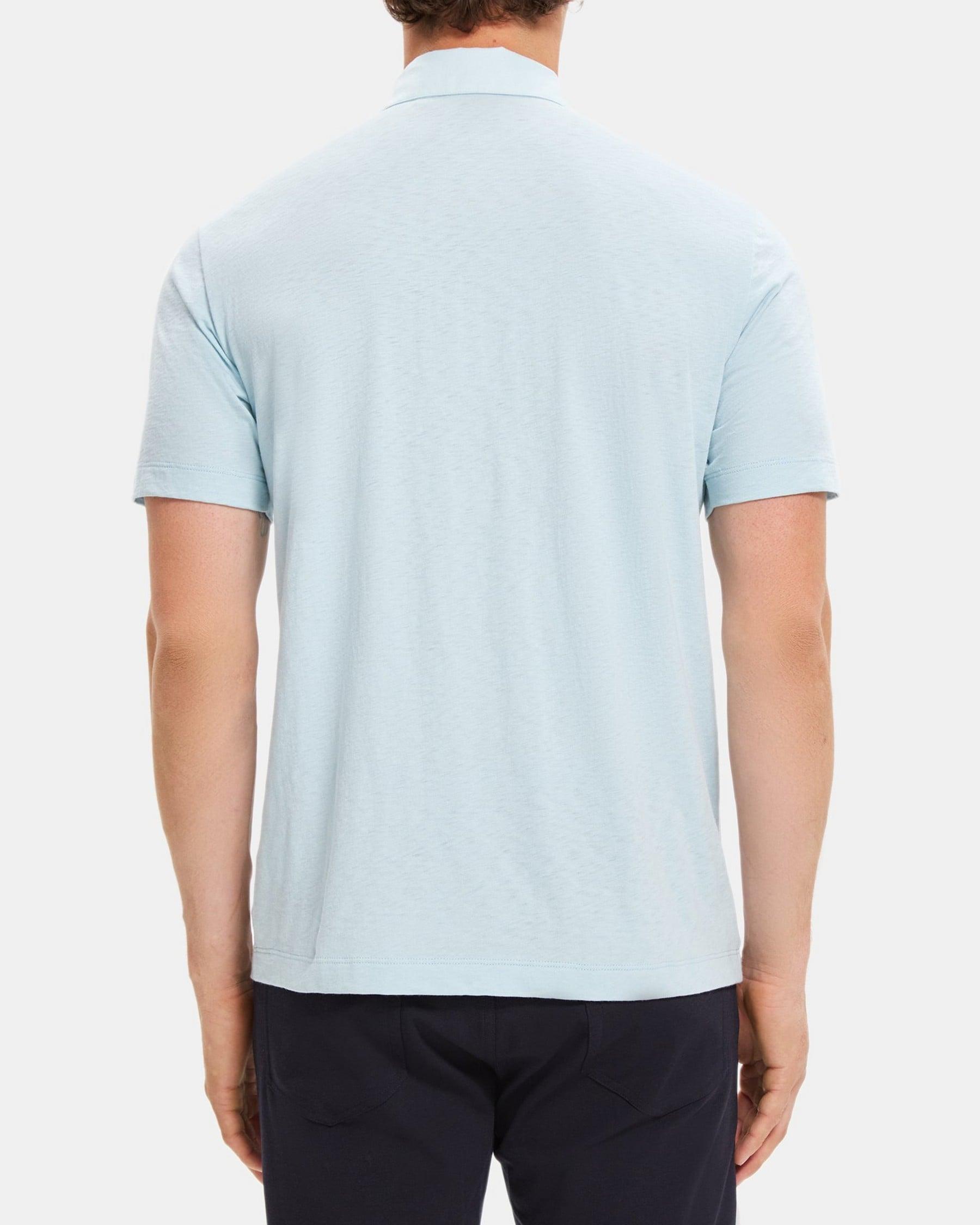 Contrast-Collar Polo in Modal Jersey Product Image