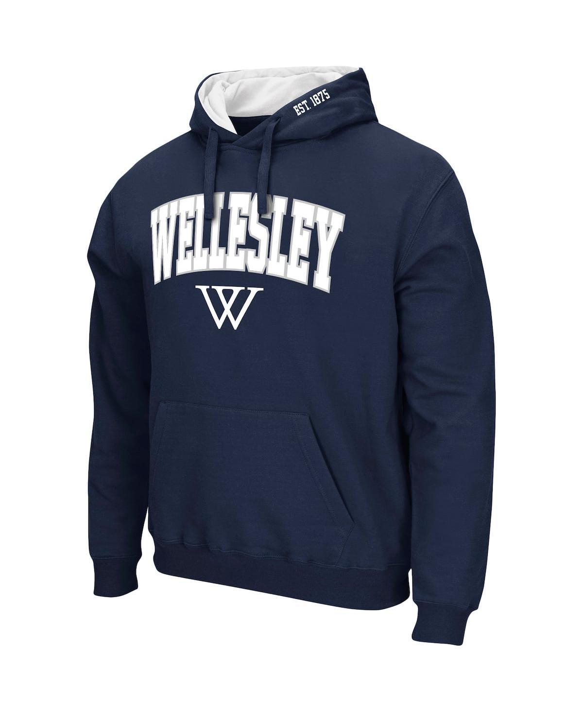 Mens Colosseum Navy Wellesley Blue Isle Pullover Hoodie Product Image