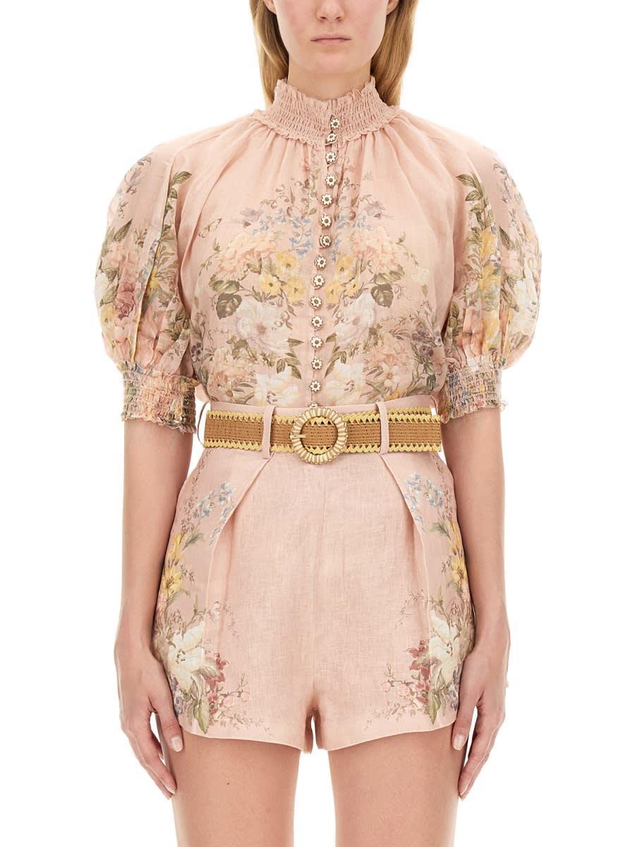 ZIMMERMANN Short  Woman Color Pink In Multicolour Product Image