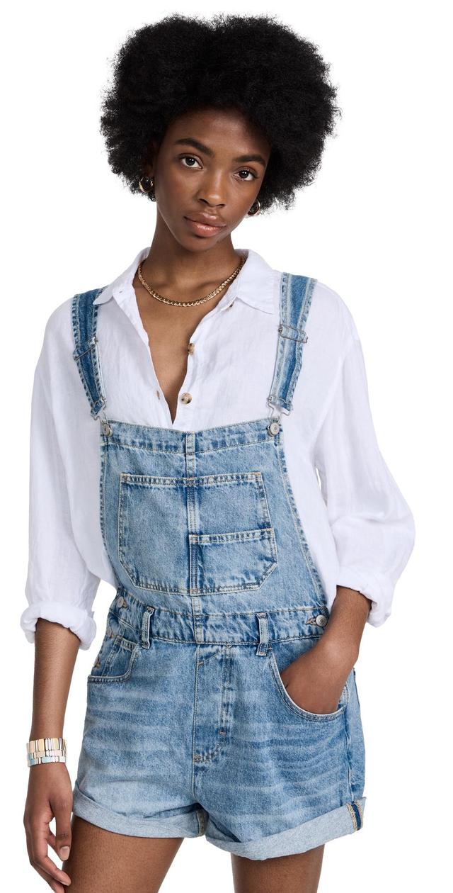 Free People We the Free Ziggy Denim Shortalls Product Image