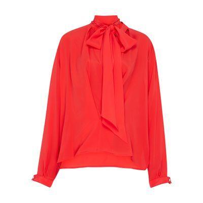 Scarf Neck Top In Bright_red product image