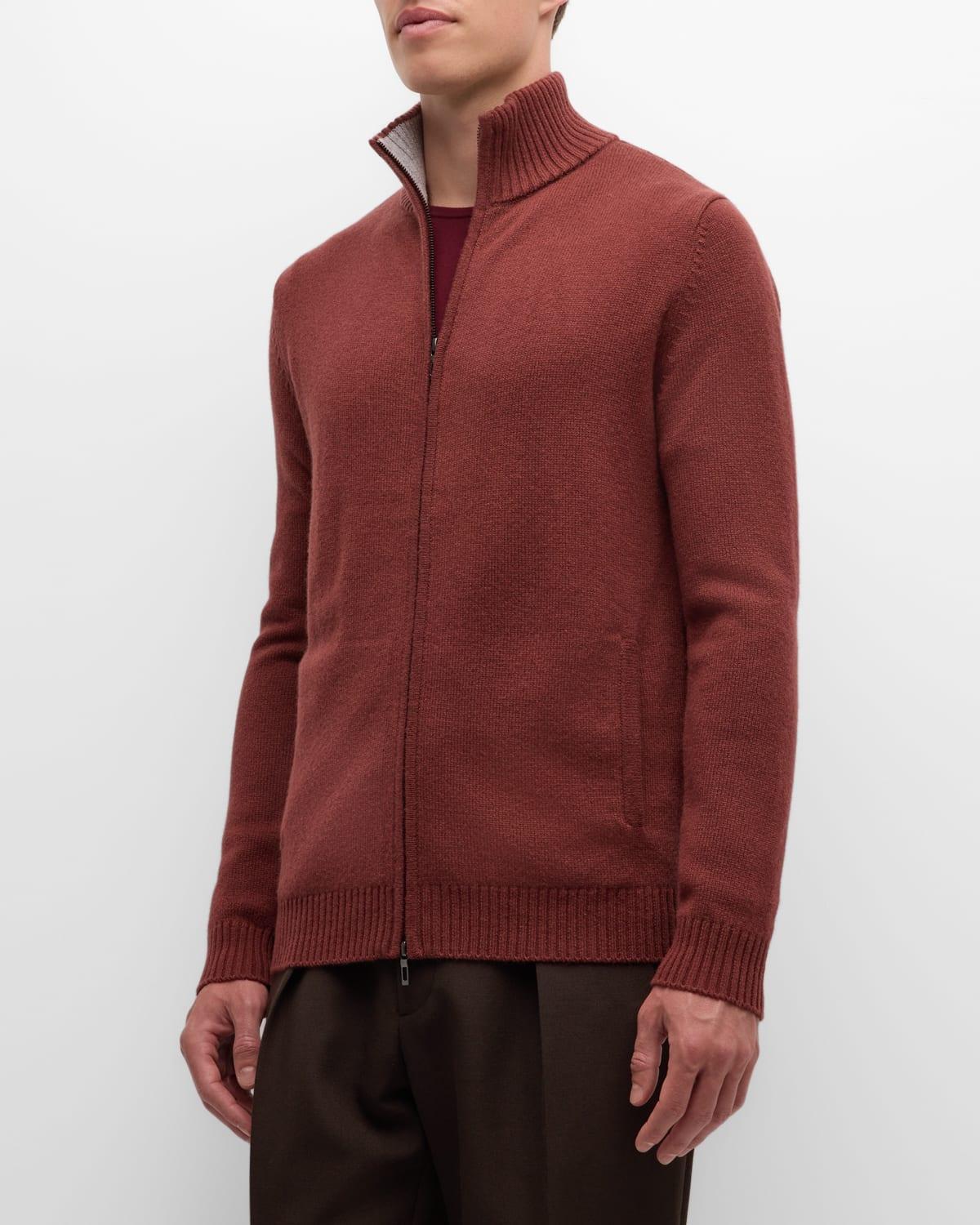 Mens Full-Zip Cashmere Sweater Product Image