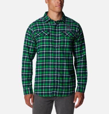 Columbia Men's Collegiate Flare Gun Flannel Long Sleeve Shirt - Notre Dame- Product Image