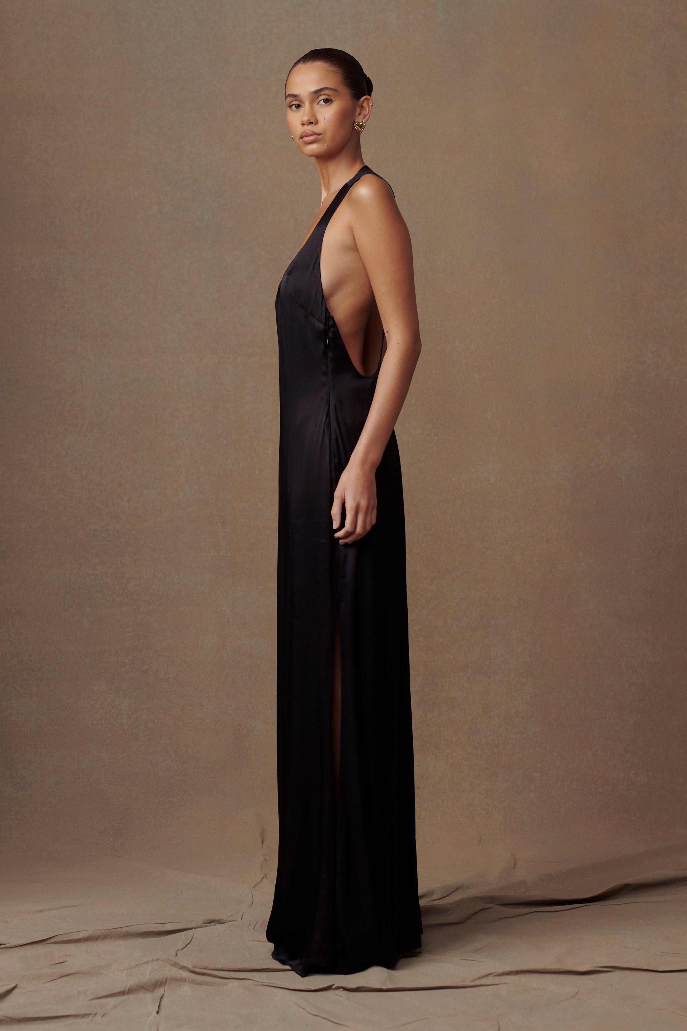 Jacquelyn Racerback Maxi Dress - Black Product Image