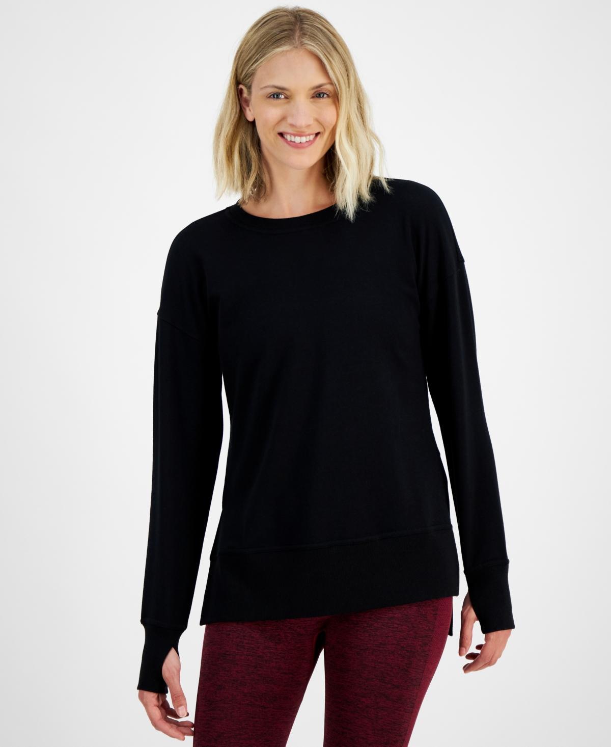 Id Ideology Womens Comfort Crewneck Long-Sleeve Tunic Top, Created for Macys Product Image