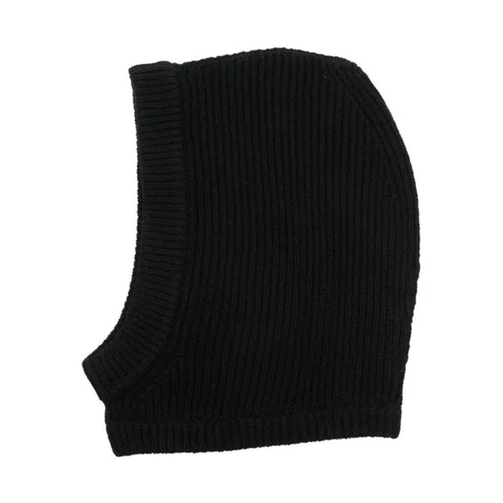 Black Ribbed Knit Beanie Product Image