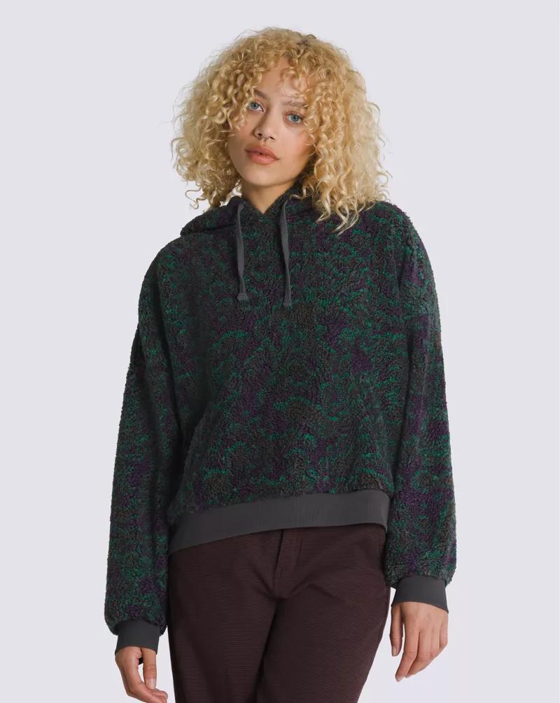 Collett Boucle Loose Pullover Hoodie Product Image