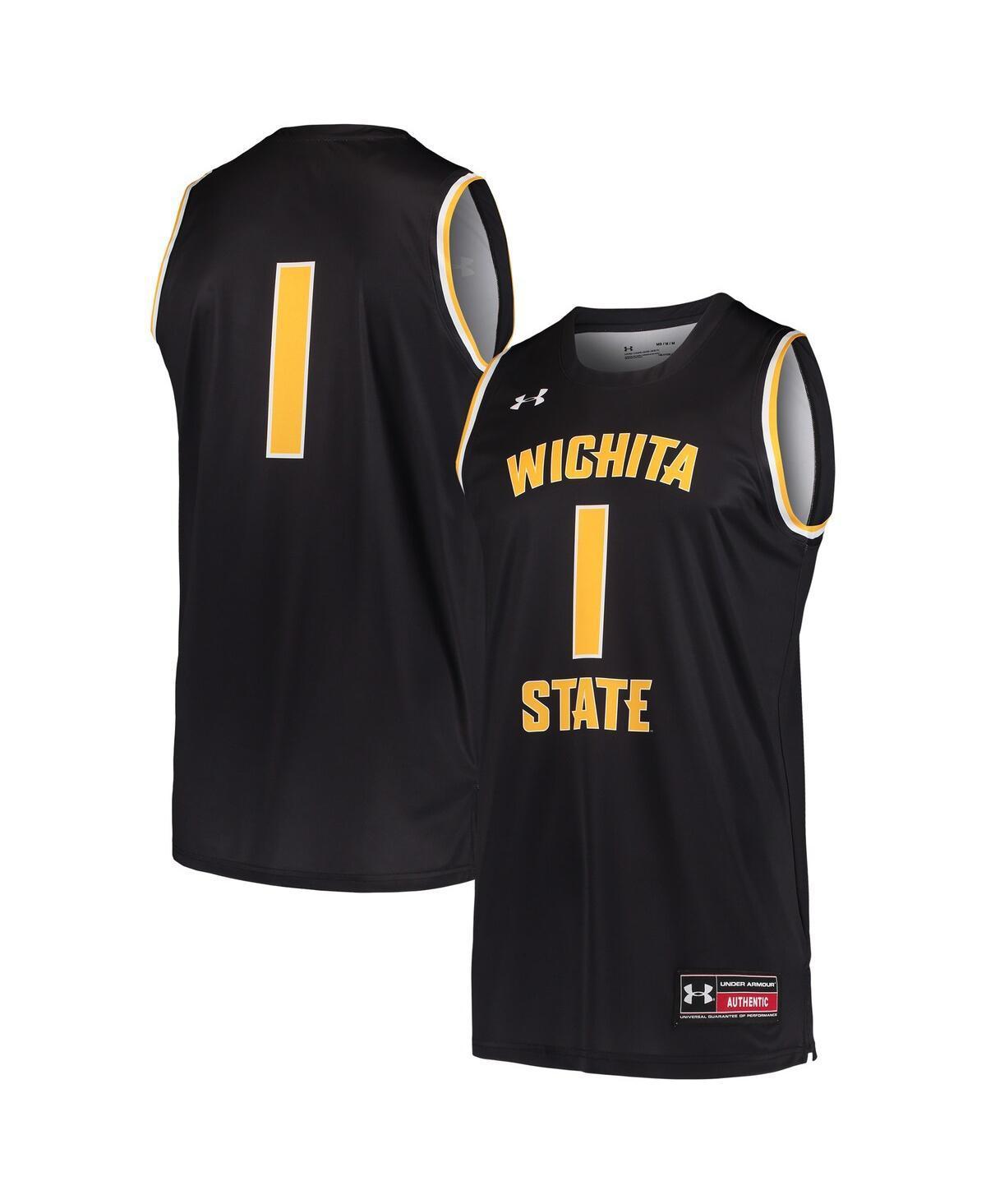 Mens Under Armour Black #1 Wichita State Shockers Basketball Replica Jersey Product Image