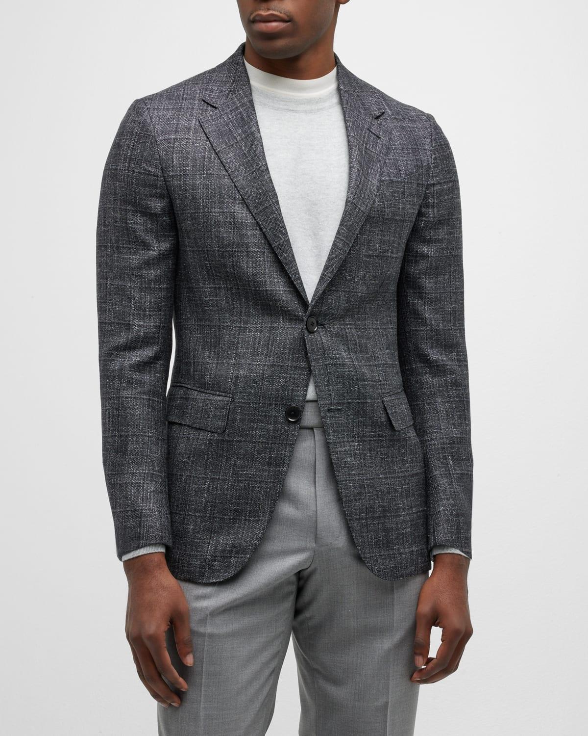 Mens Check Wool-Blend Sport Coat Product Image