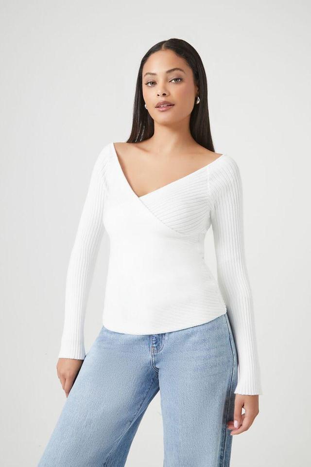 Ribbed Surplice Sweater | Forever 21 Product Image