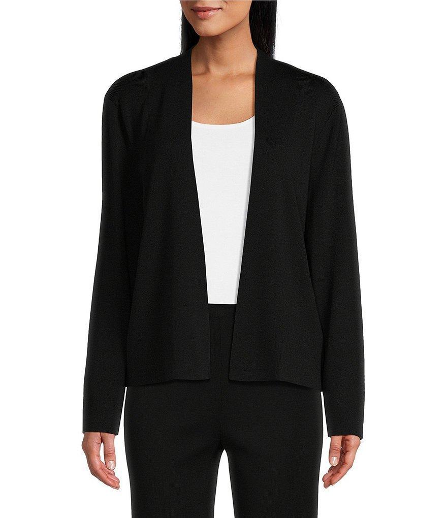 Ming Wang Soft Knit Open Front Long Sleeve Jacket Product Image