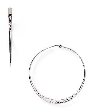 Sterling Silver Hammered Hoop Earrings - 100% Exclusive Product Image