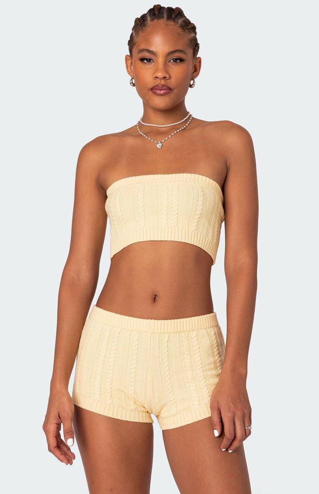 Edikted Women's Raegan Cable Knit Bandeau Top Product Image