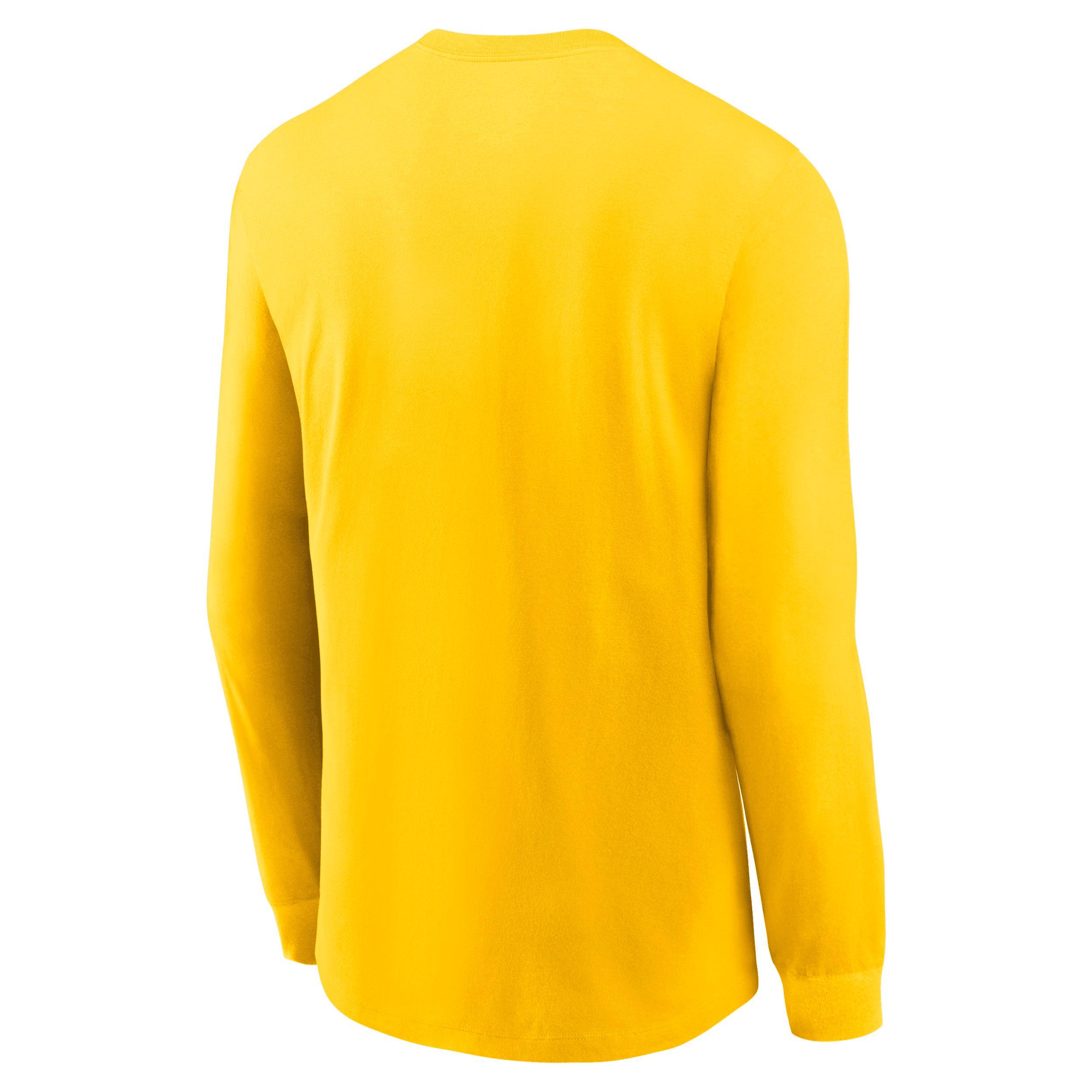 Men's Michigan Wolverines Basketball Icon Jordan College Long-Sleeve T-Shirt Product Image