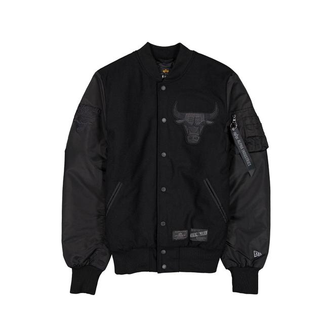 Alpha Industries x Chicago Bulls MA-1 Wool Varsity Jacket Black Male Product Image