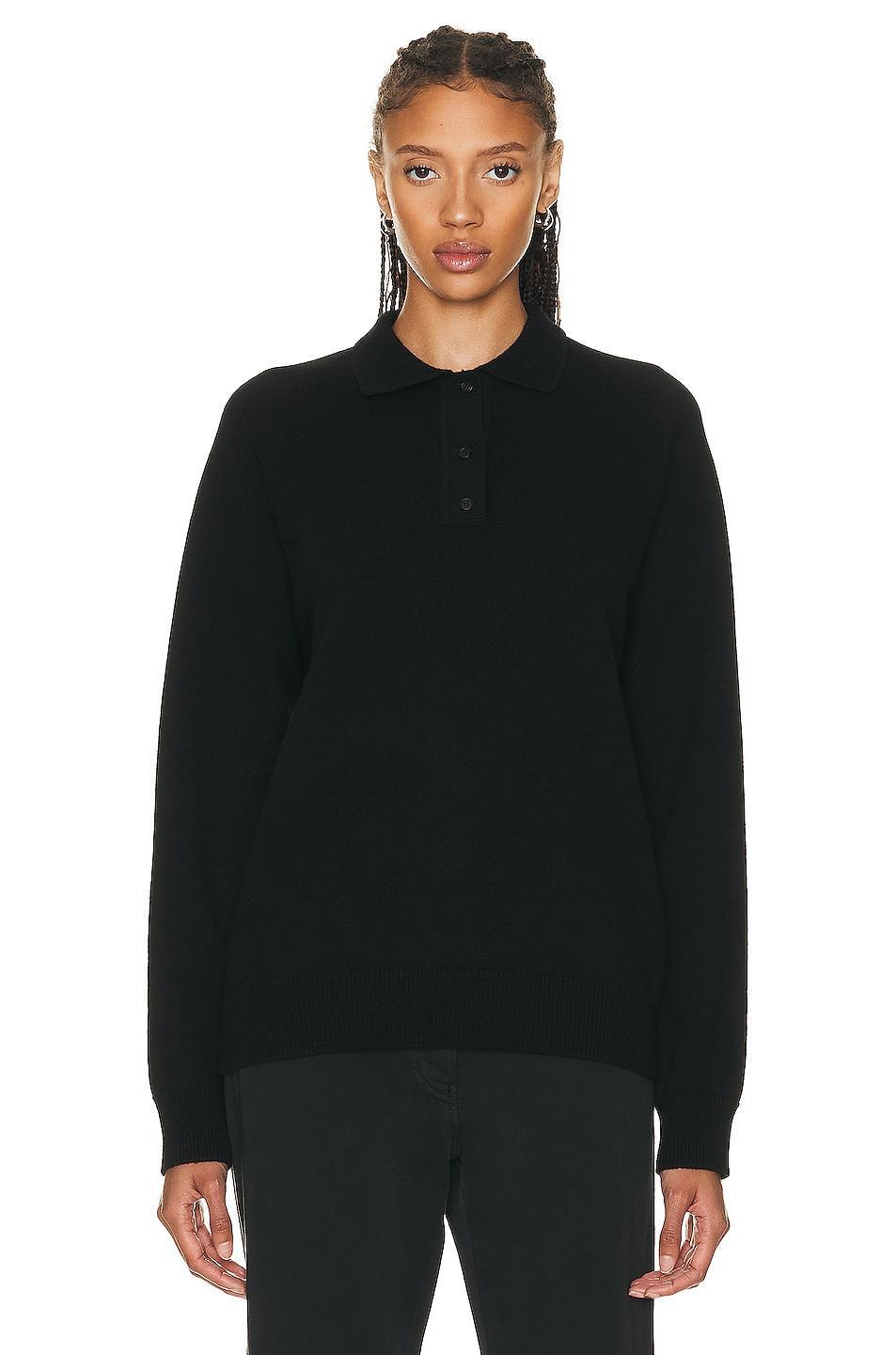 The Row Eli Top in Black - Black. Size L (also in ). Product Image