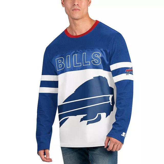 Mens Starter Royal/White Buffalo Bills Halftime Long Sleeve T-Shirt Product Image