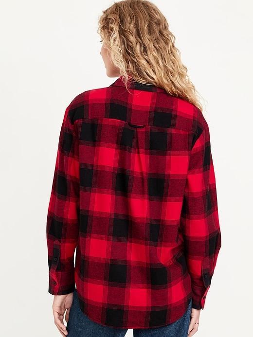 Button-Down Flannel Tunic Product Image