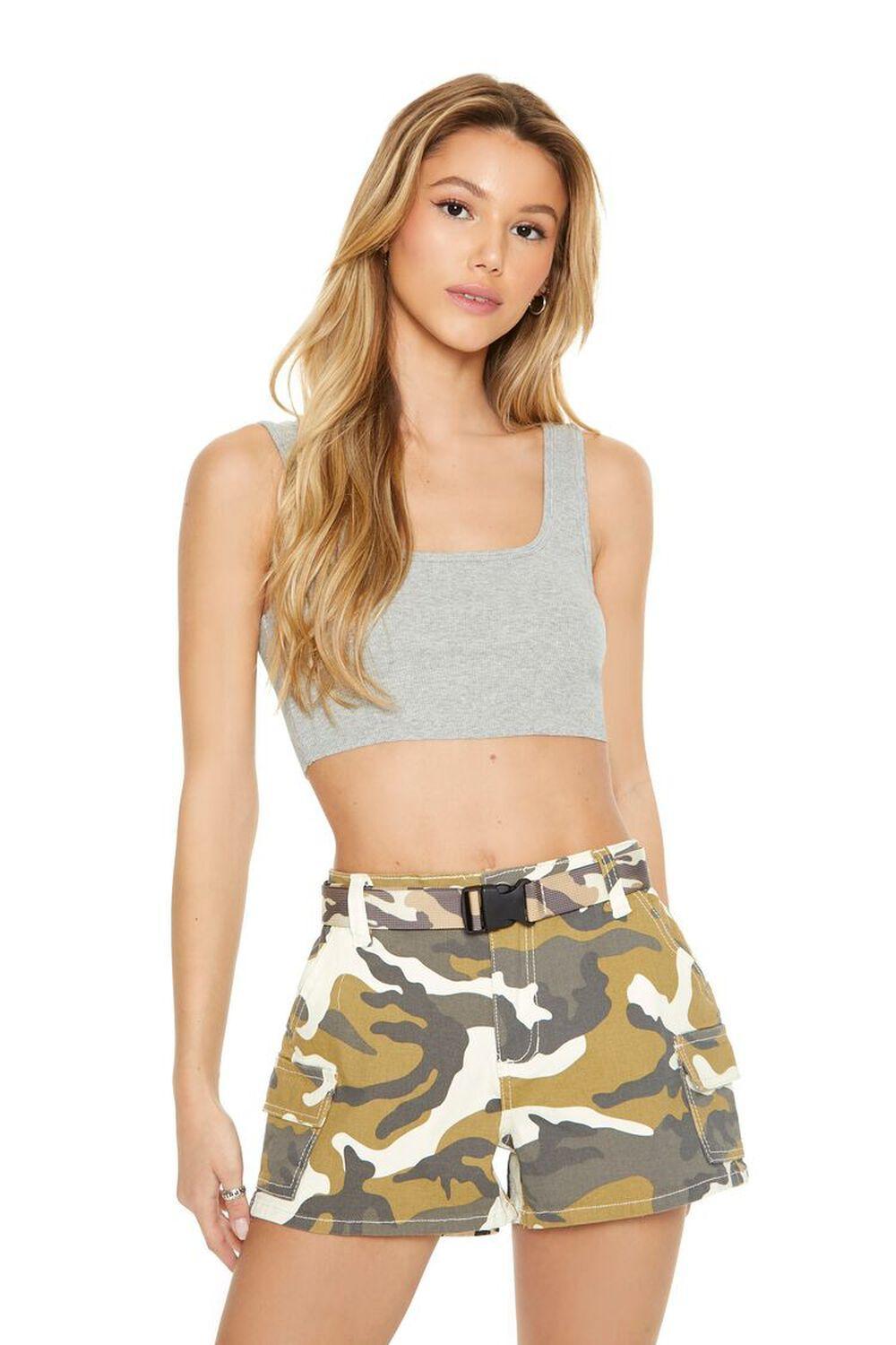 Camo Print Cargo Shorts | Forever 21 Product Image