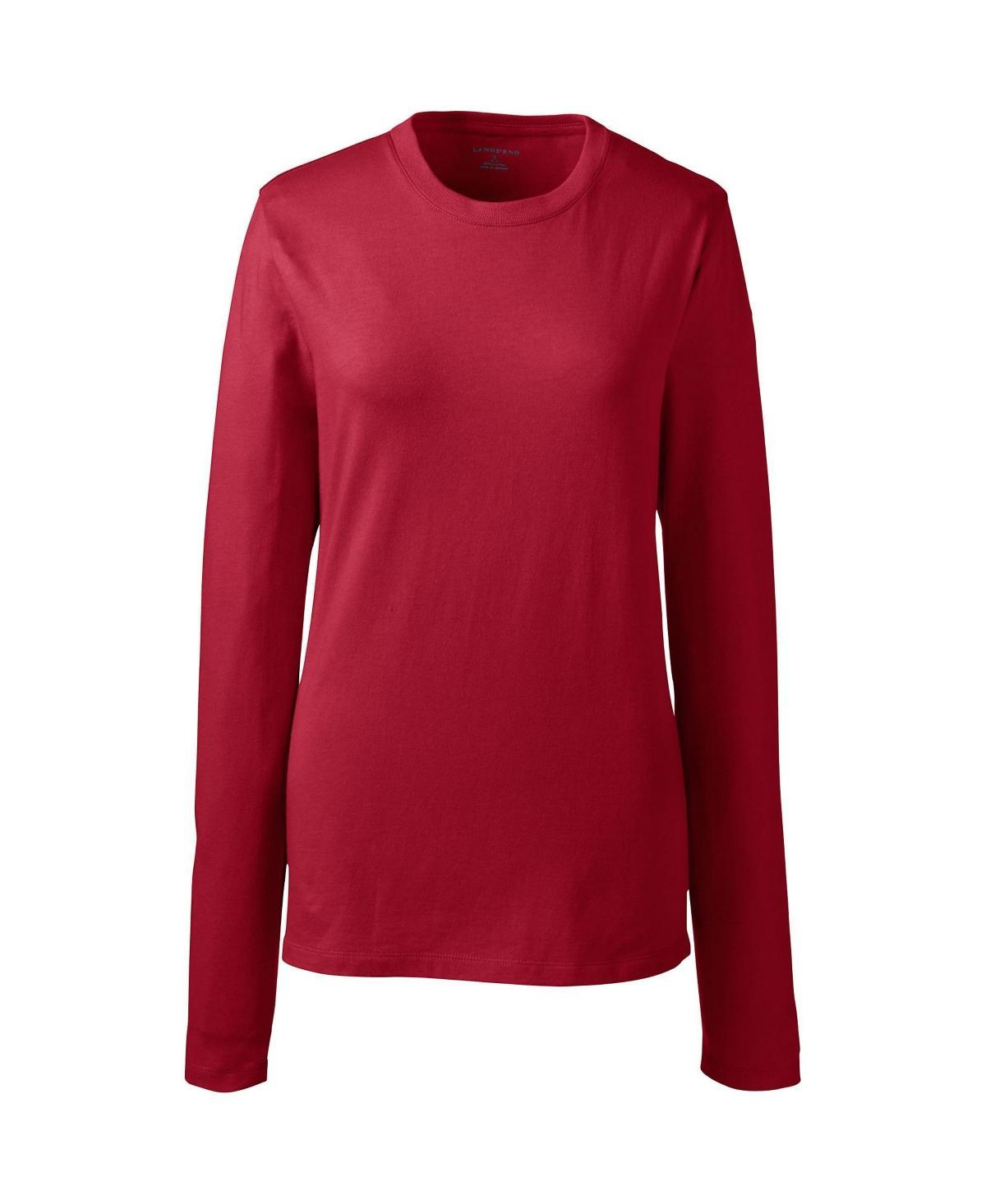 Womens Lands End School Uniform Long Sleeve Essential T-shirt Product Image