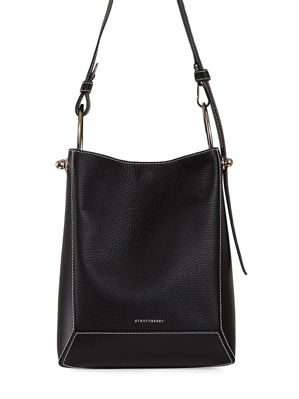 Womens Lana Midi Leather Bucket Bag Product Image