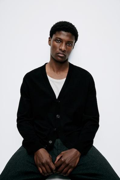 Regular Fit Fine-Knit Cardigan Product Image