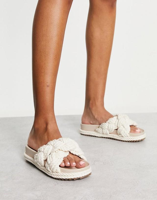 ASOS DESIGN Jasmine braided espadrille footbed sandals Product Image