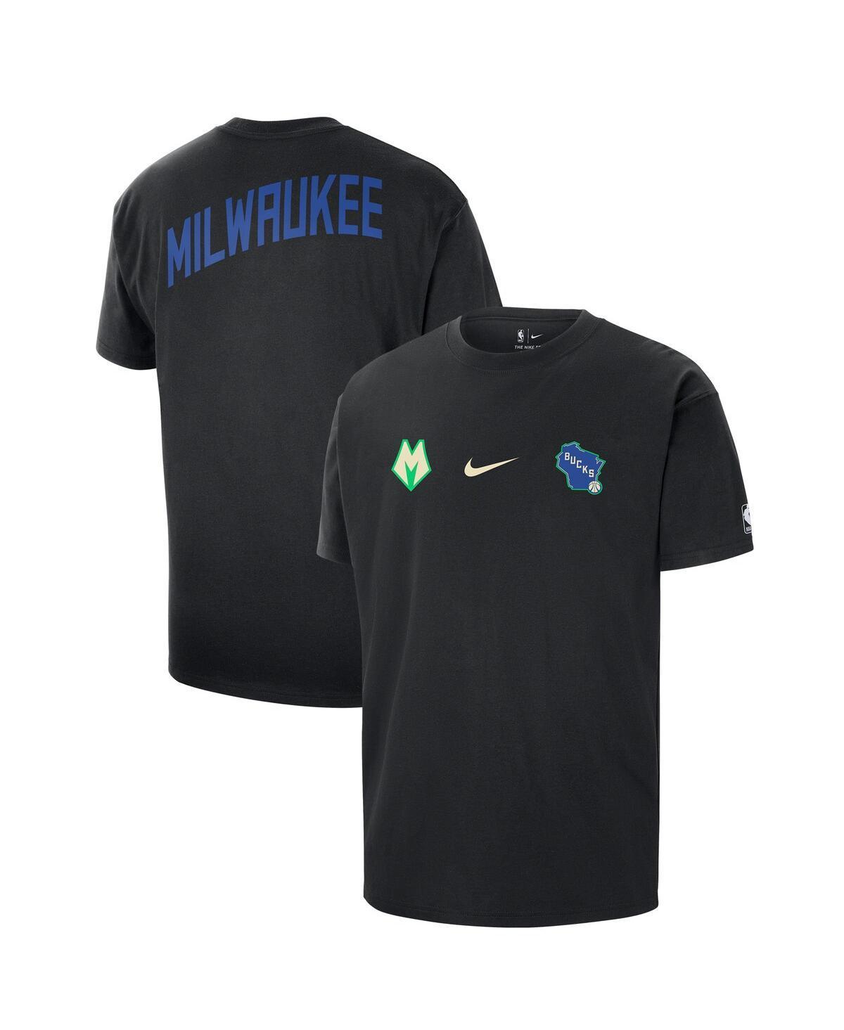 Mens Nike Black Milwaukee Bucks 2023/24 City Edition Courtside Max90 T-shirt Product Image