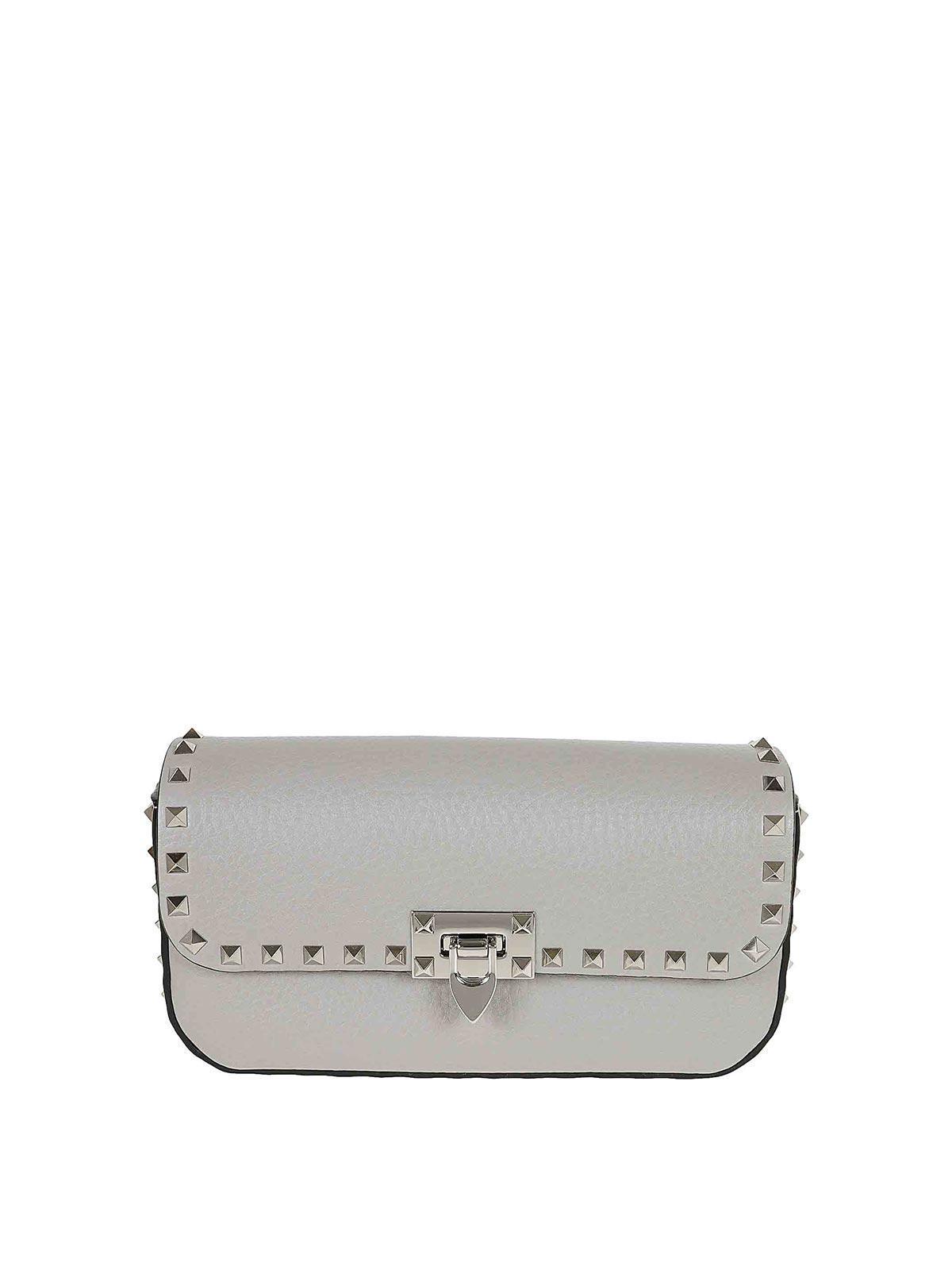 VALENTINO GARAVANI Shoulder Bag Rockstud In Grey Product Image