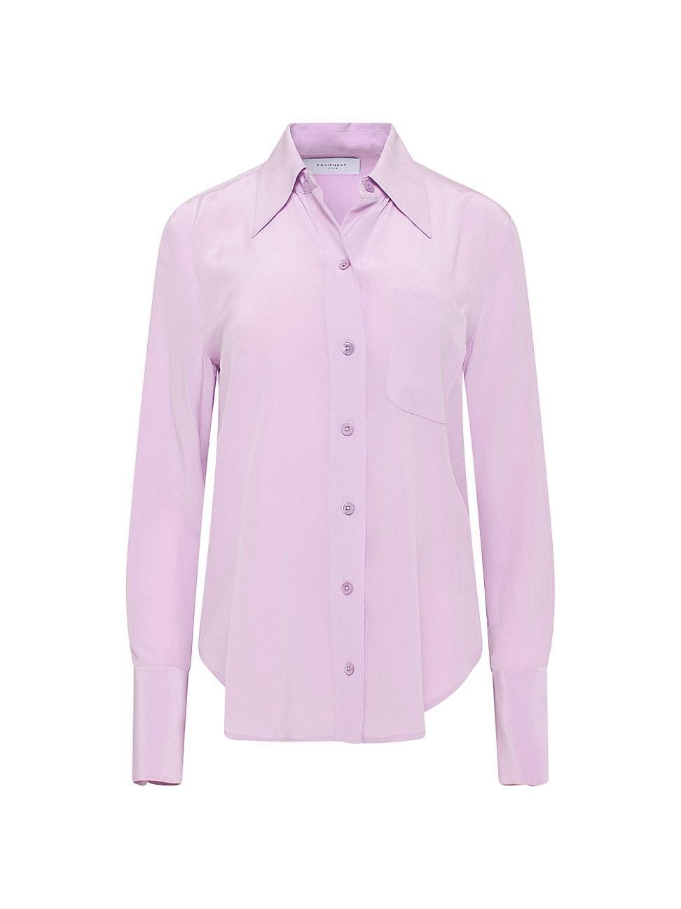 Womens Quinne Silk Buttoned Shirt Product Image