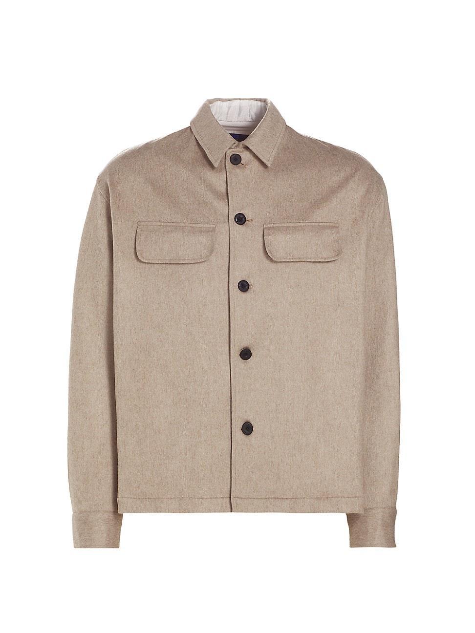 Mens Cashmere-Blend Shirt Jacket Product Image