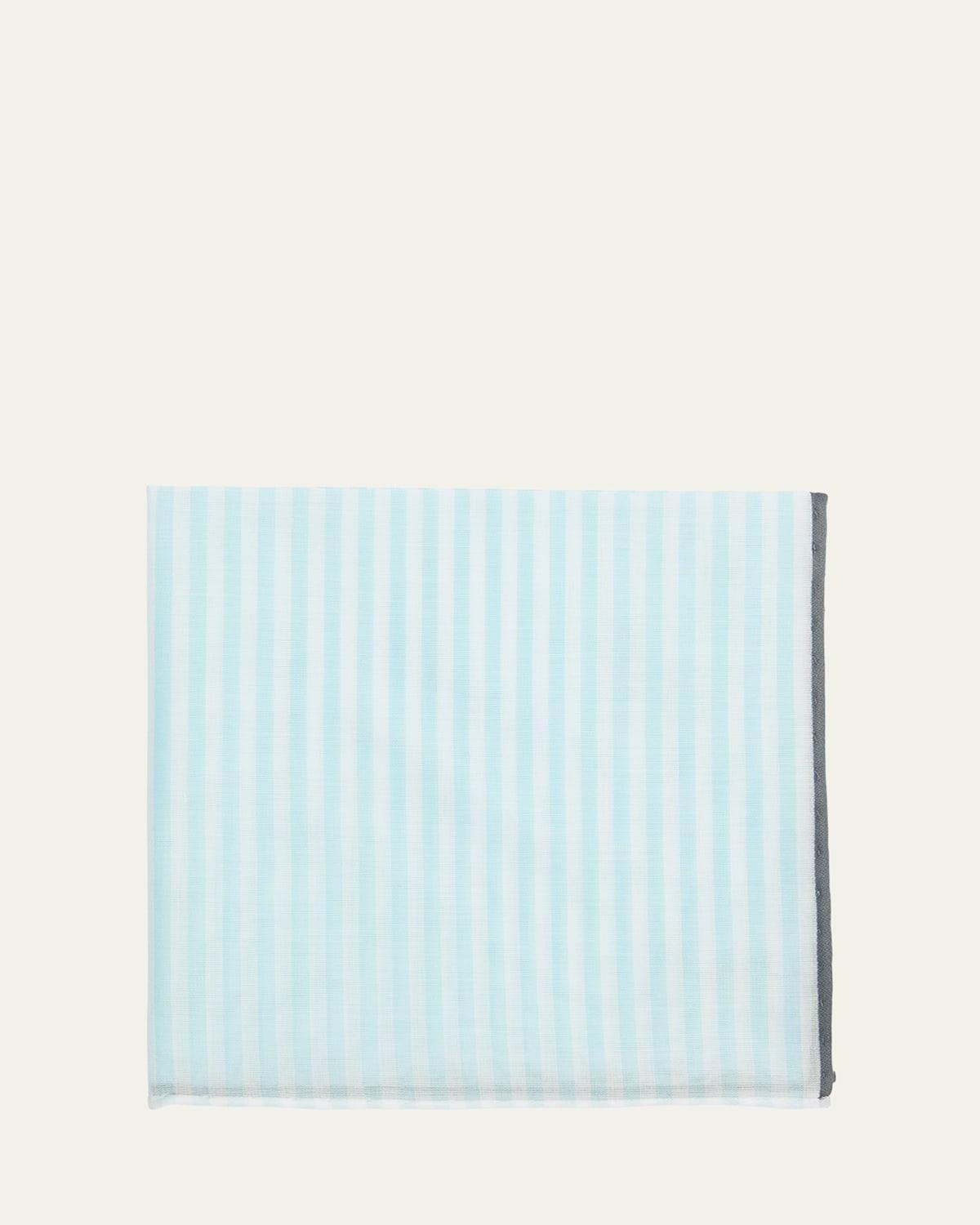 Mens Buren Cotton Stripe Pocket Square Product Image