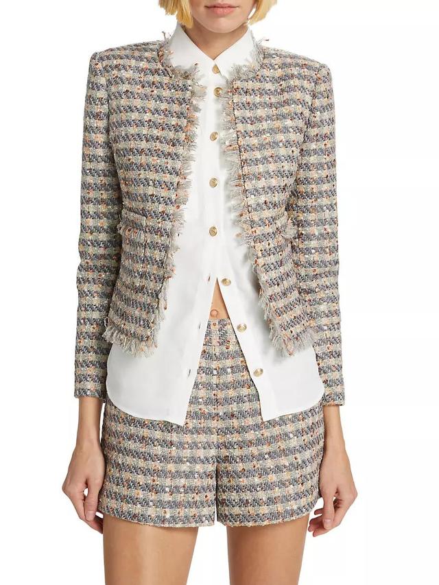 Angelina Fringed Tweed Jacket Product Image