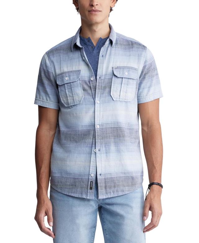 Buffalo David Bitton Mens Siboba Striped Short-Sleeve Shirt Product Image