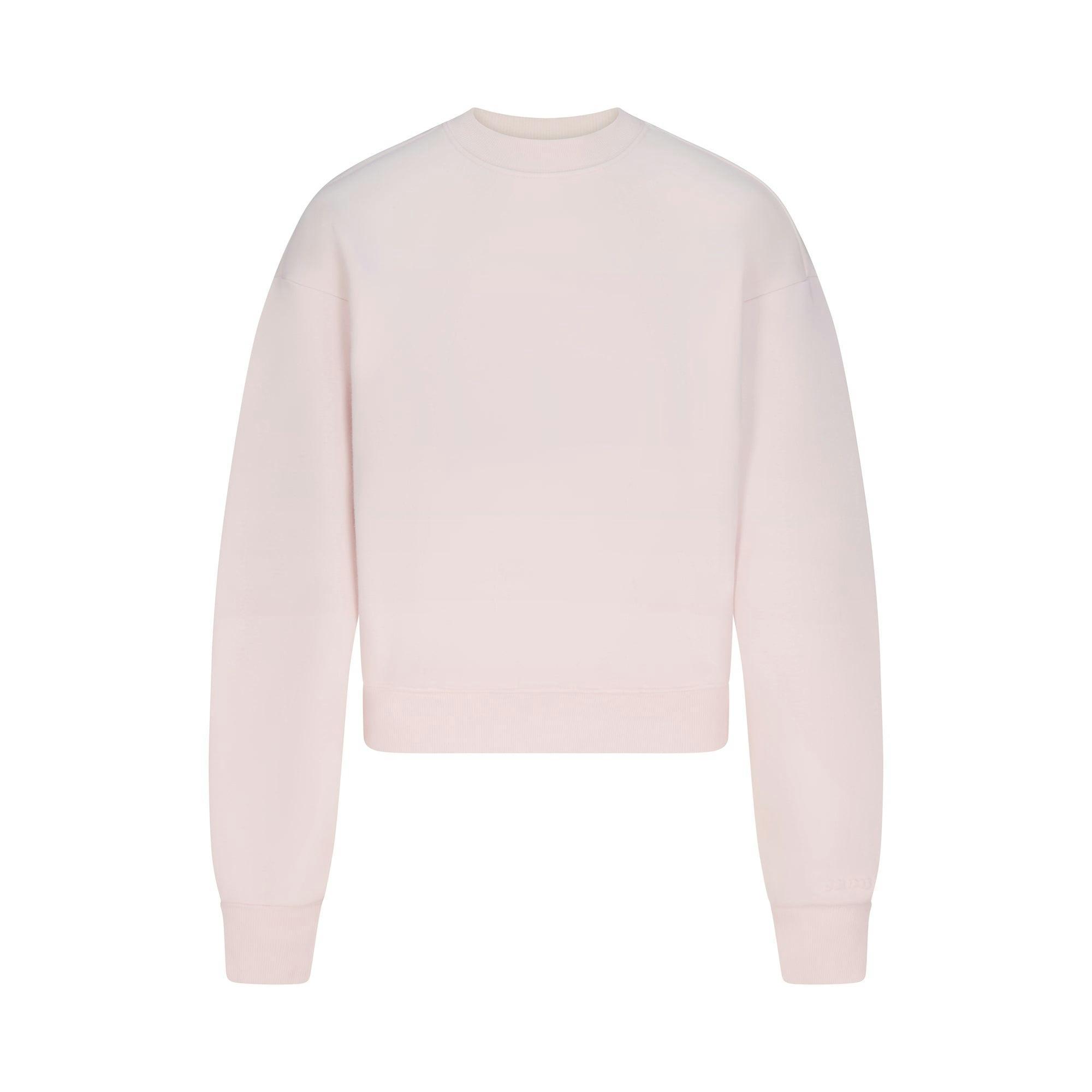 COTTON FLEECE CLASSIC CREWNECK | BARELY PINK Product Image