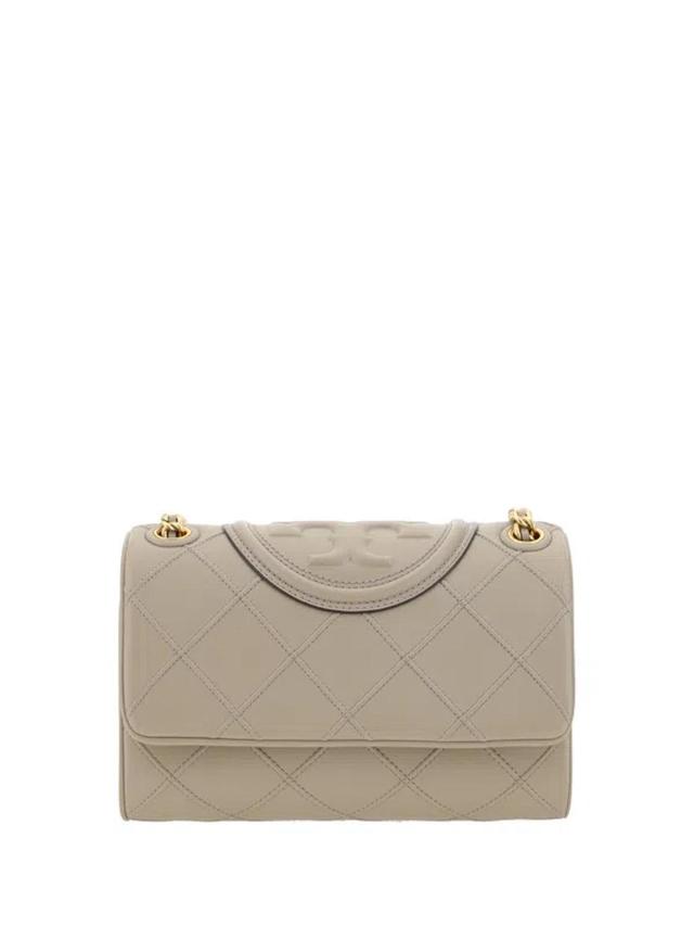 Small Fleming Shoulder Bag In Beige Product Image