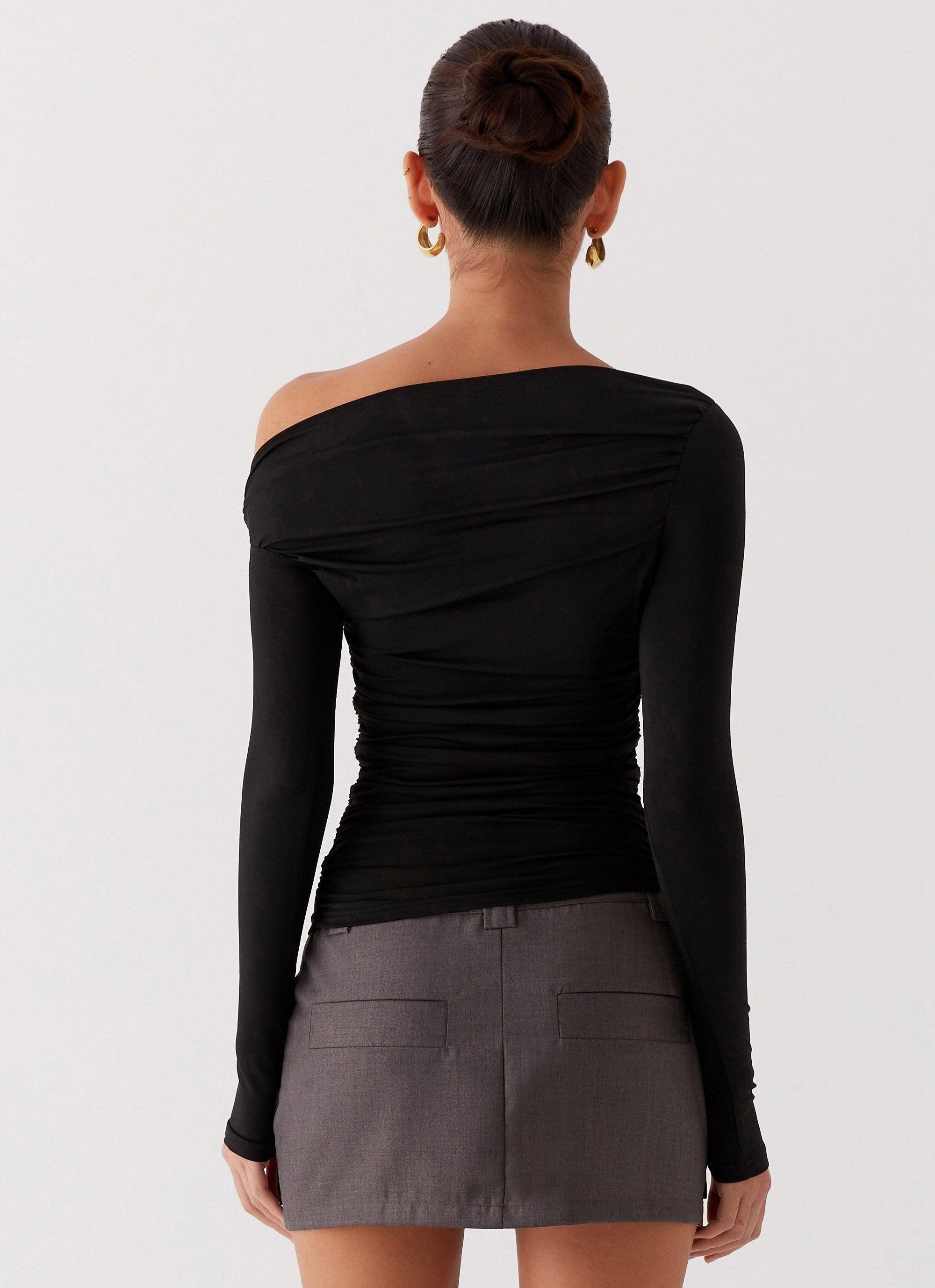 Seraphina Long Sleeve Top - Black Product Image