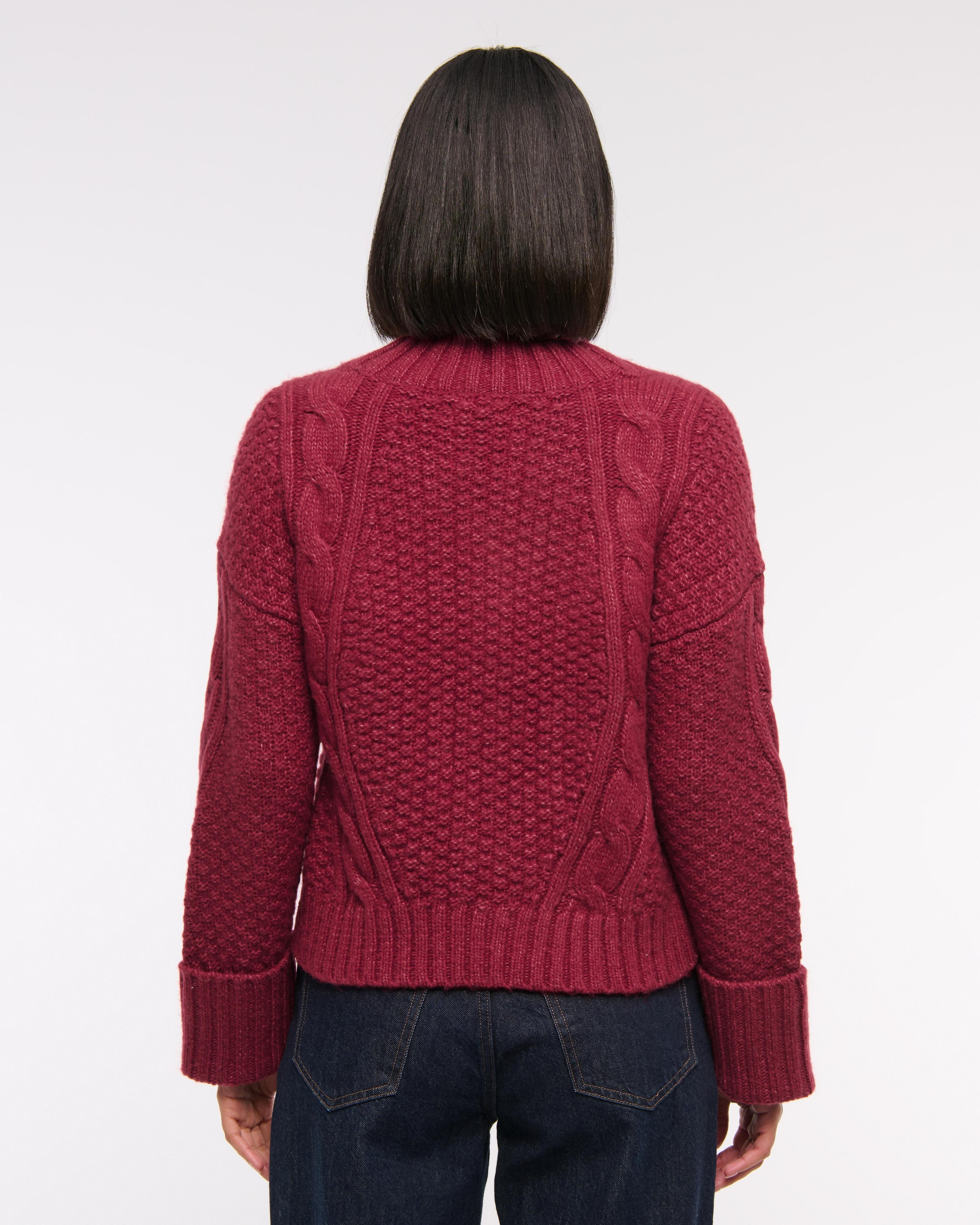 Seed-Stitch Cable Cardigan Product Image