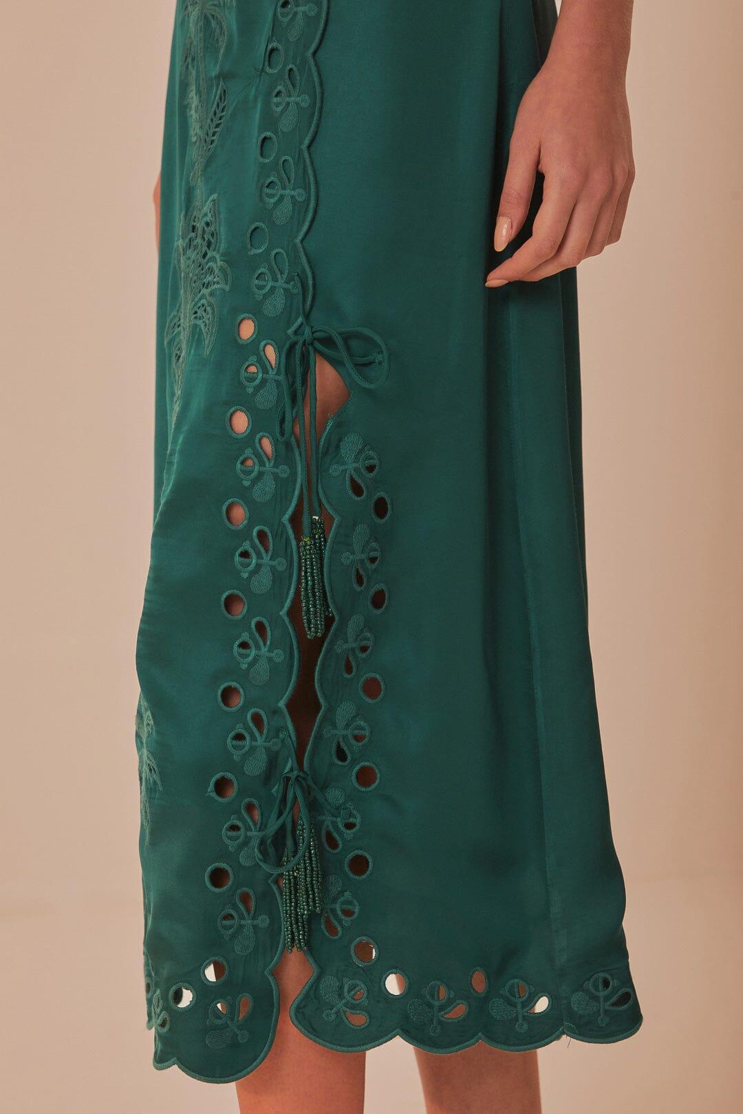 Green Richelieu Midi Skirt Product Image