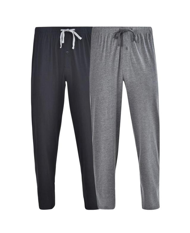 Mens Hanes 2-pk. Solid Pajama Pants Grey Product Image