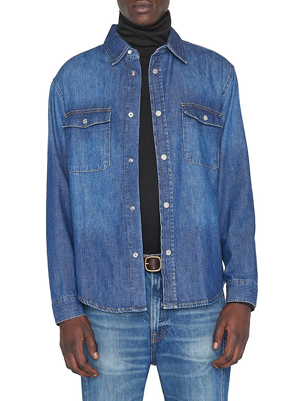 Denim Long-Sleeve Shirt Product Image