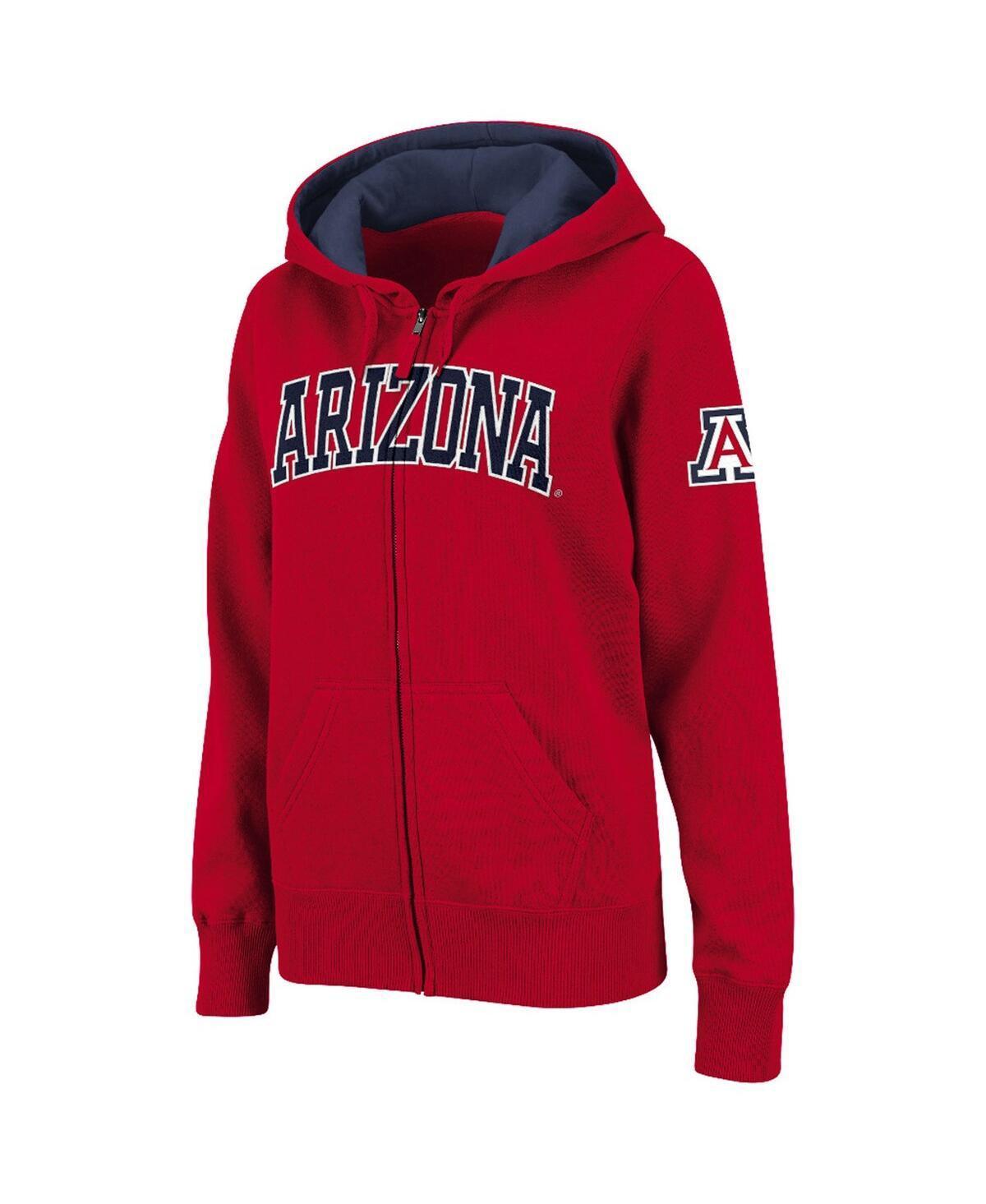 Womens Stadium Athletic Cardinal Arizona Wildcats Arched Name Full-Zip Hoodie Product Image