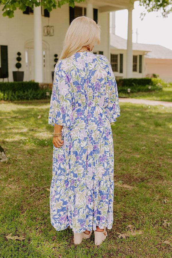 Blossom Breeze Floral Maxi In Periwinkle Curves Product Image