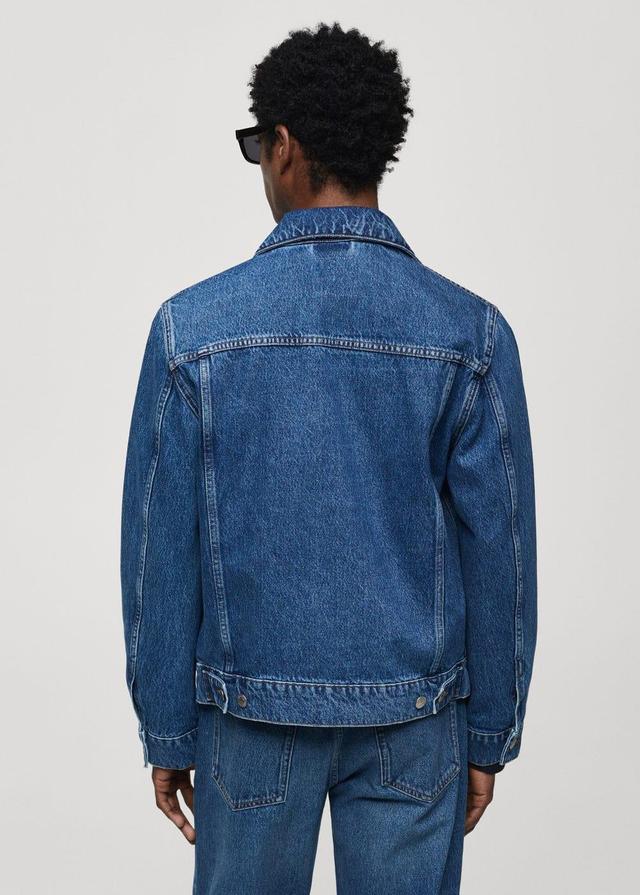 MANGO MAN - Pocketed denim jacket dark blueMen Product Image