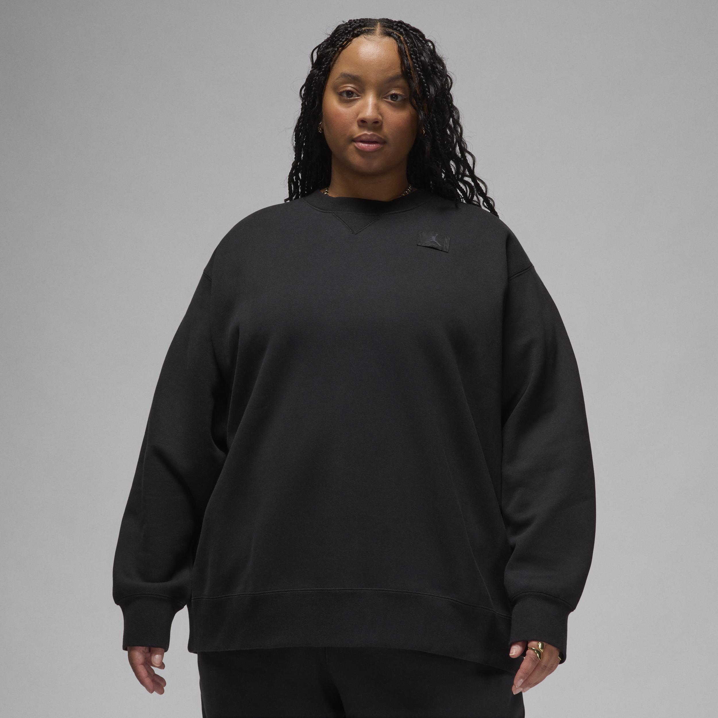 Womens Jordan Flight Fleece Crew-Neck Sweatshirt (Plus Size) Product Image