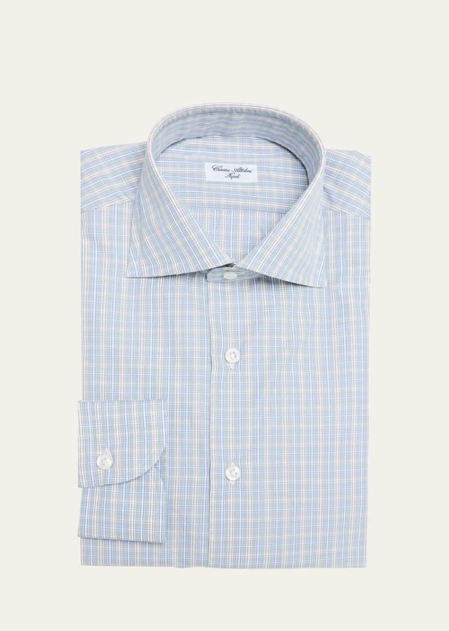 Mens Cotton Plaid Sport Shirt Product Image